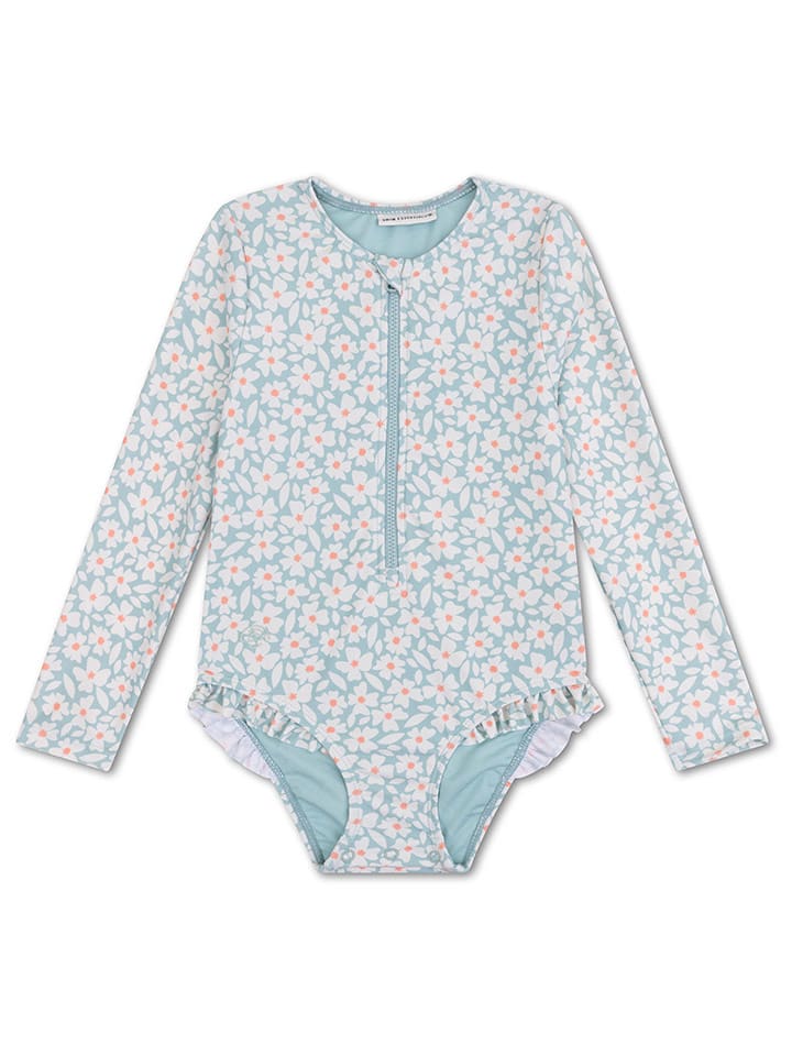 Swim Essentials Strój kąpielowy "Florish" w kolorze miętowym rozmiar: 134/140