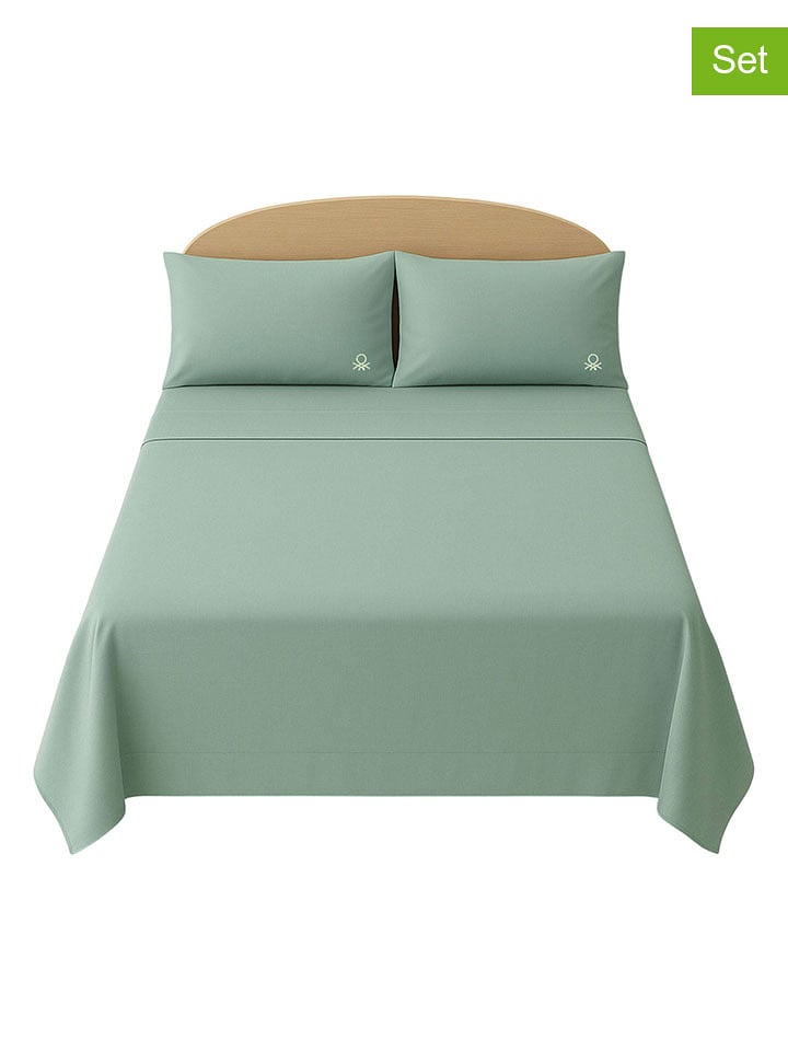 Benetton 4-częściowy zestaw w kolorze miętowym rozmiar: 160x280 cm