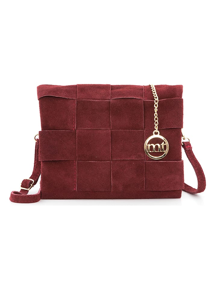 Mia Tomazzi Skórzana torebka "Empoli" w kolorze bordowym - 23 x 17 x 5 cm rozmiar: onesize