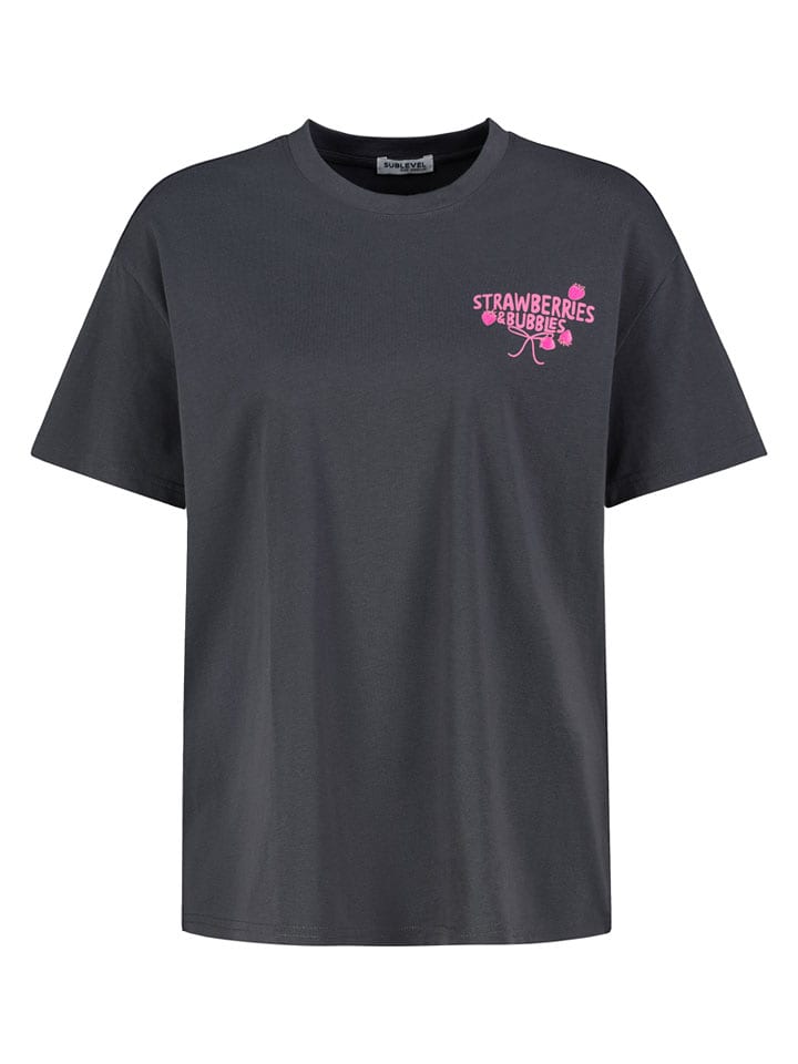 Sublevel Koszulka w kolorze antracytowym rozmiar: L