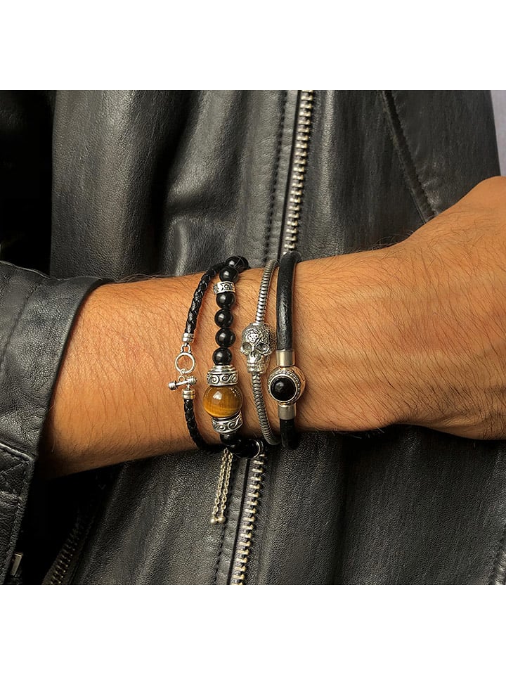 Uomo Srebrna bransoletka rozmiar: M