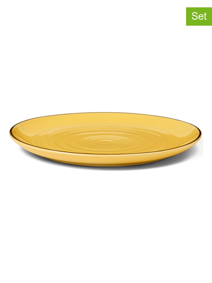 Kähler Talerze obiadowe (6 szt.) "Colore" w kolorze żółtym - Ø 27 cm rozmiar: onesize