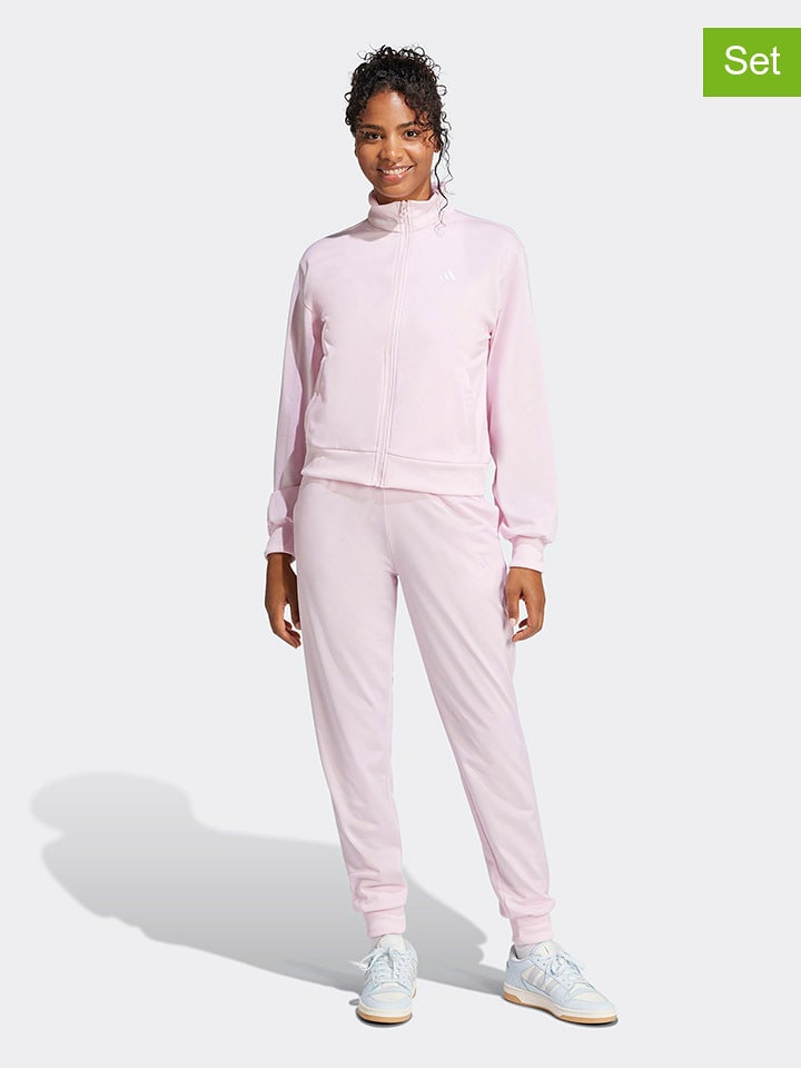 adidas 2-częściowy strój sportowy w kolorze jasnoróżowym rozmiar: L