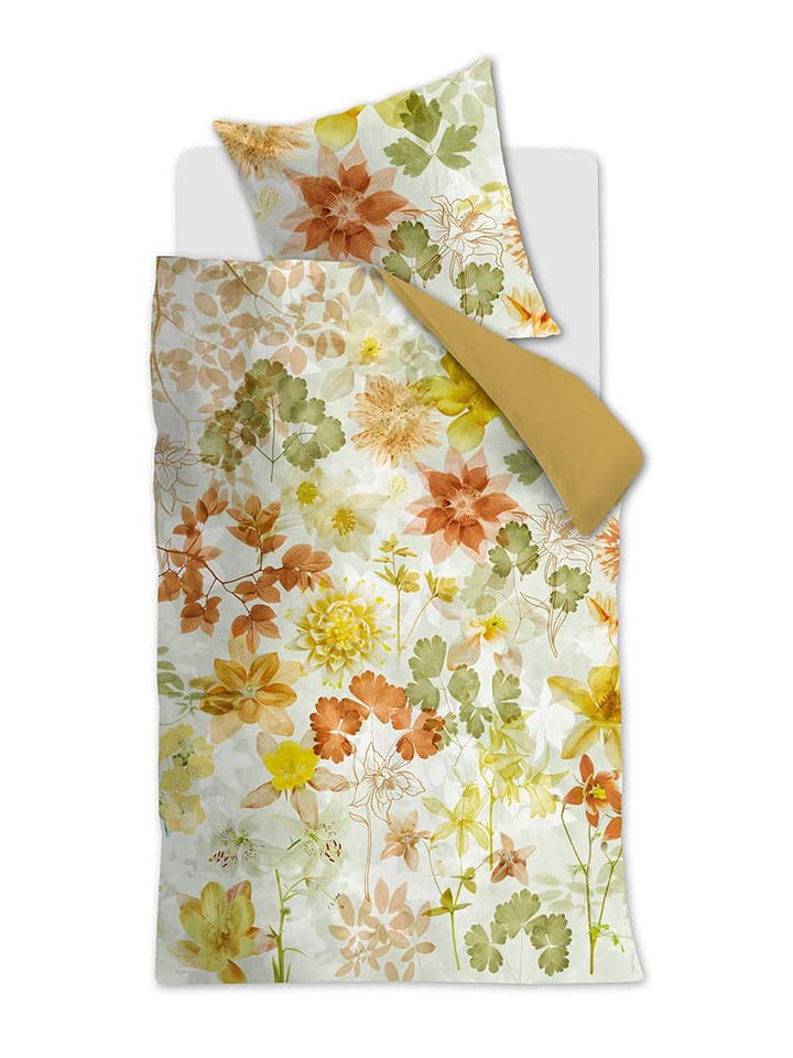 Beddinghouse Komplet pościeli satynowej "Julie" w kolorze żółto-jasnobrązowym rozmiar: 135x200 cm