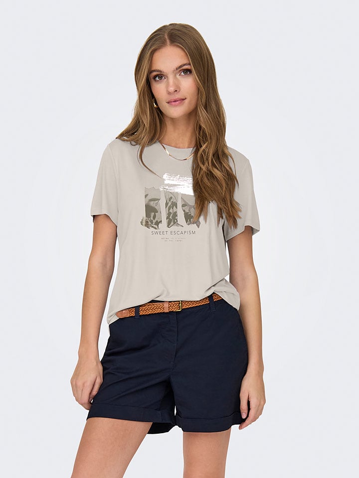 ONLY Koszulka w kolorze beżowym rozmiar: S