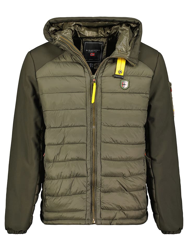 Geographical Norway Kurtka pikowana "Abator" w kolorze khaki rozmiar: M