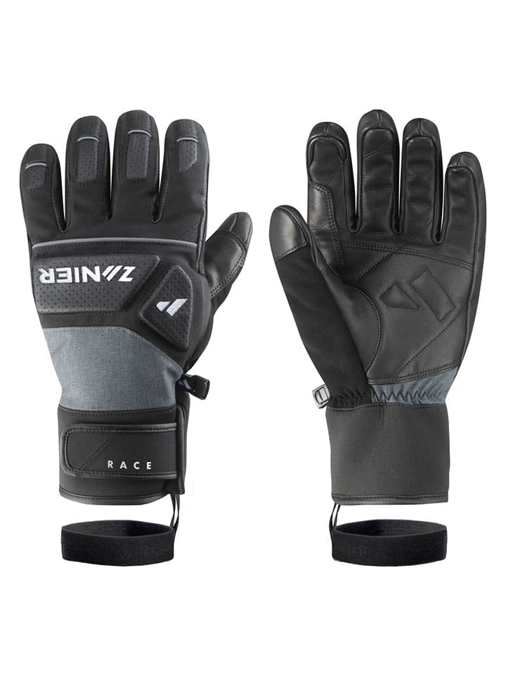 Zanier Rękawice narciarskie "Race-Pro.STX" w kolorze czarno-szarym rozmiar: 6