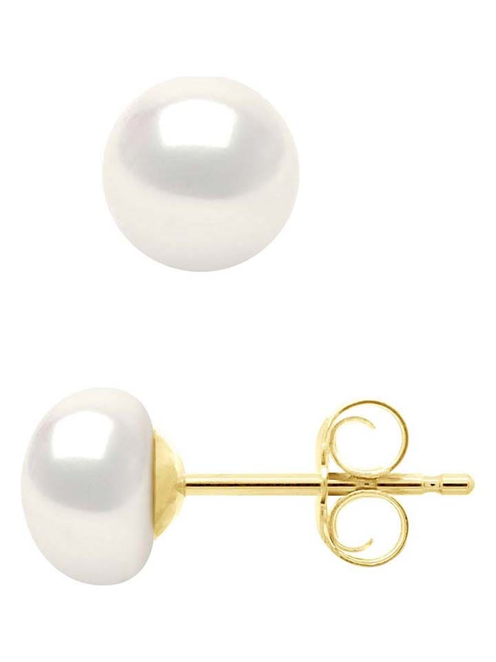 Pearl Addict Kolczyki-wkrętki w kolorze białym z perłami rozmiar: onesize