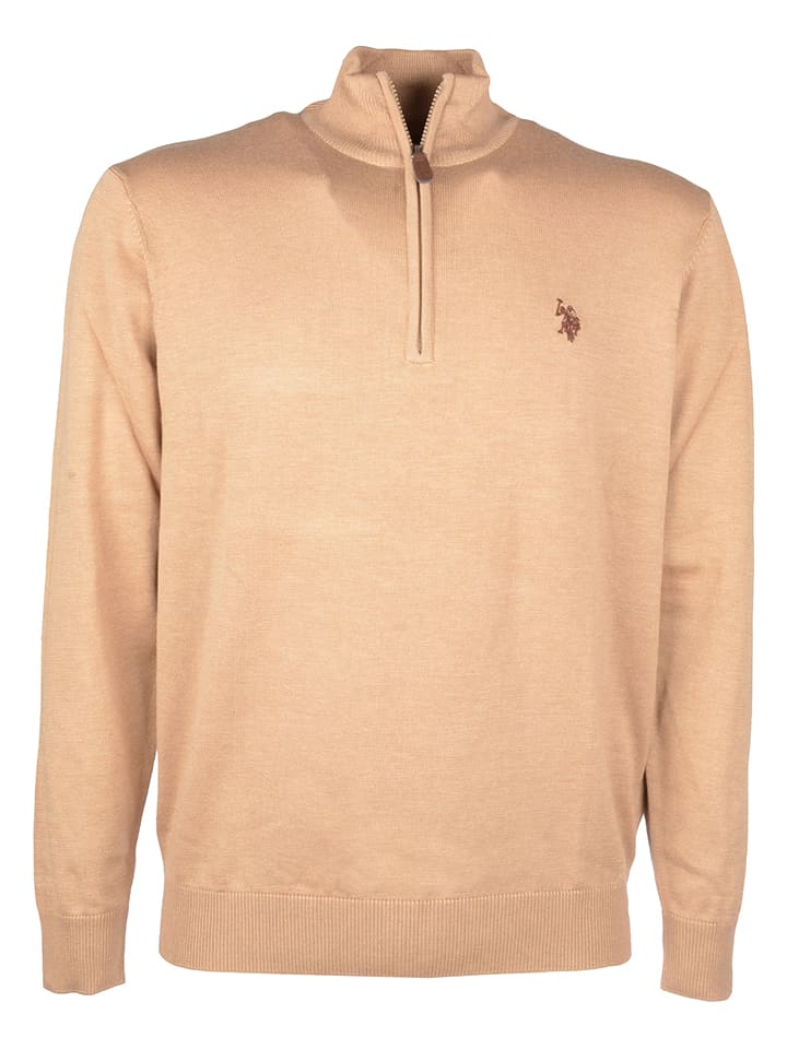 U.S. Polo Assn. Sweter w kolorze beżowym rozmiar: S