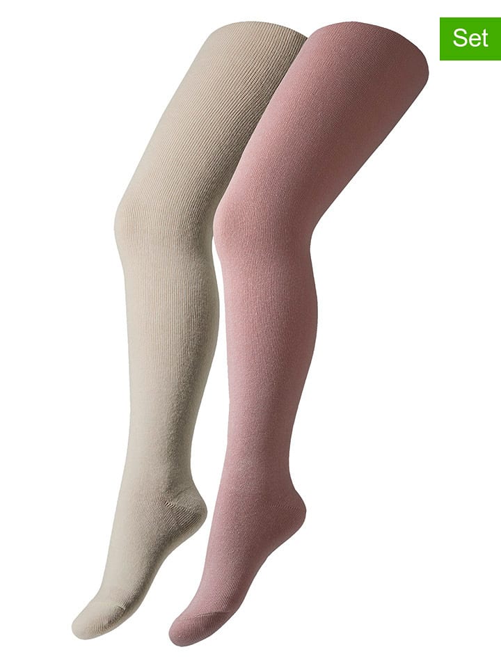 camano Rajstopy (2 pary) w kolorze jasnoróżowo-beżowym rozmiar: 86/92