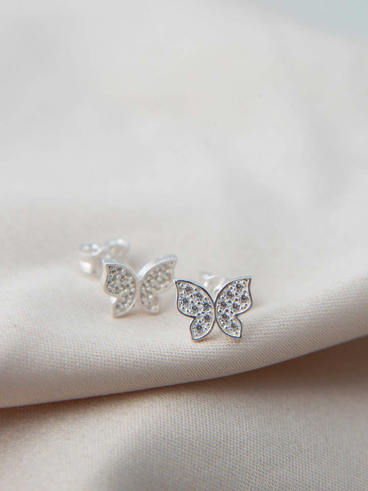 Lodie Silver Srebrne kolczyki-wkrętki z cyrkoniami rozmiar: onesize