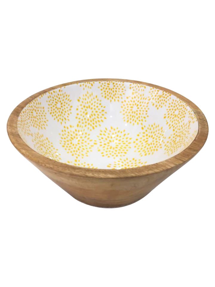 Ard'time Salaterka "Sun" w kolorze biało-żółto-brązowym - Ø 20 cm rozmiar: onesize