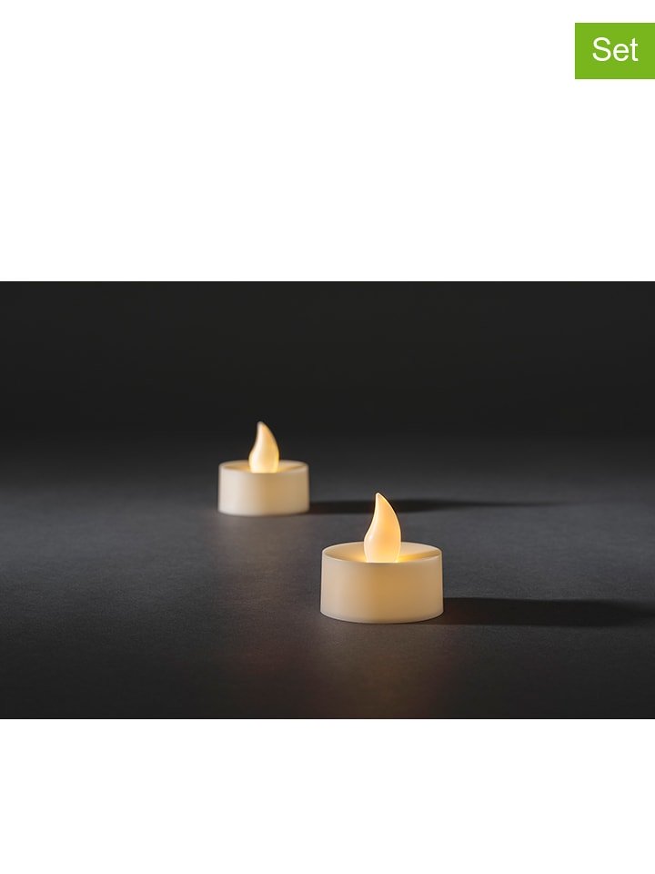 Konstsmide Podgrzewacze LED (2 szt.) w kolorze białym - wys. 5,6 cm rozmiar: onesize