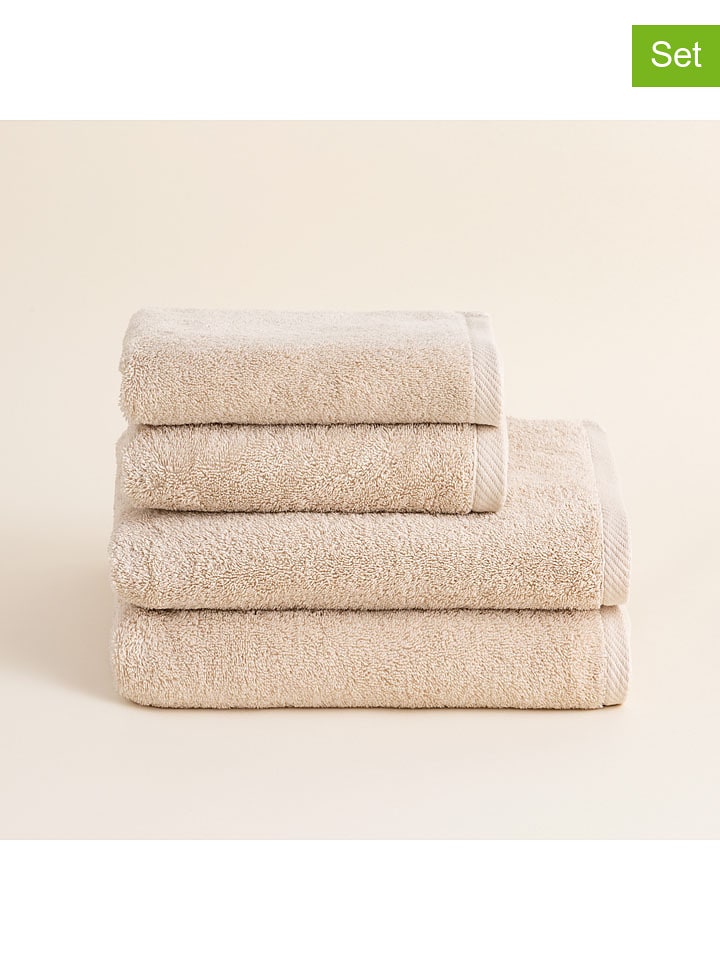 Pierre Cardin 4-częściowy zestaw ręczników "Serenity" w kolorze kremowym rozmiar: onesize