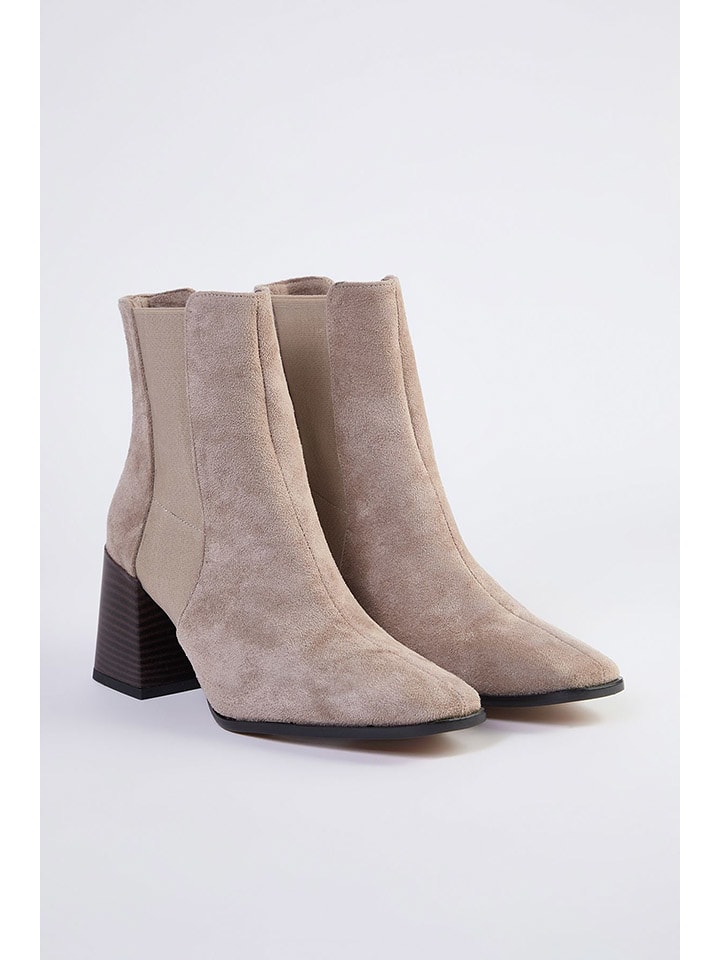 trendyol Botki w kolorze beżowym rozmiar: 36