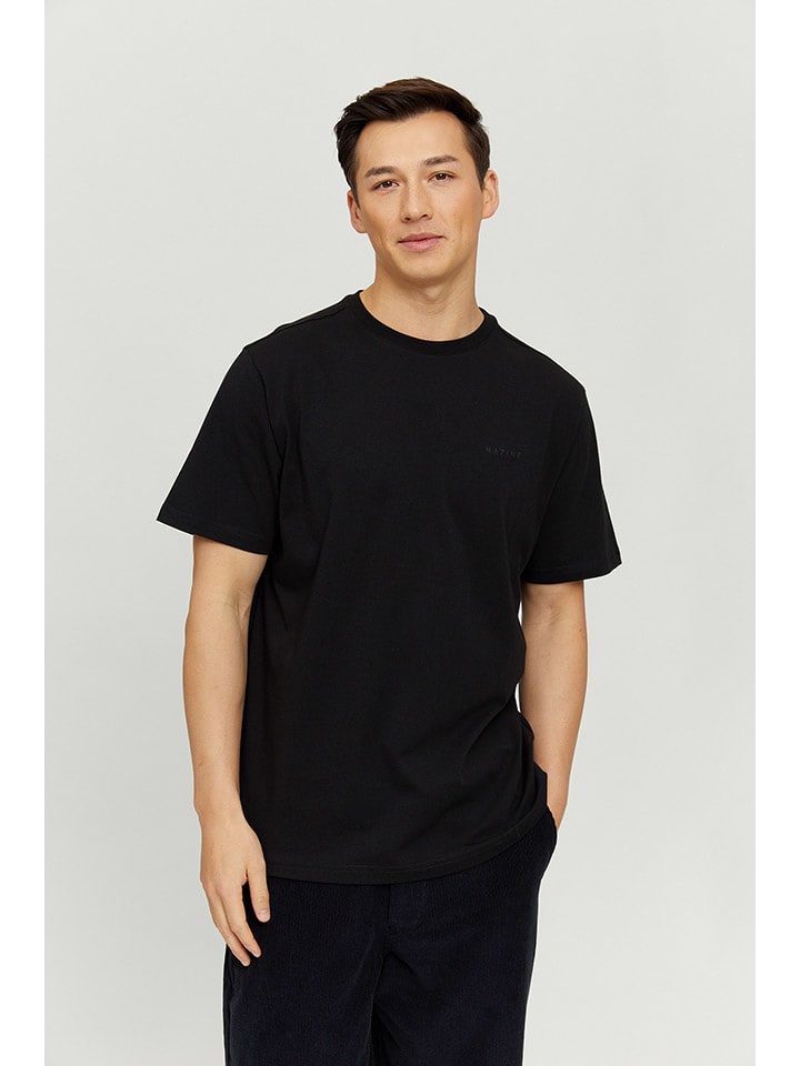 MAZINE Koszulka "Burwood" w kolorze czarnym rozmiar: S