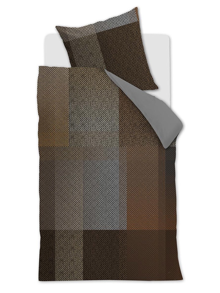 Beddinghouse Komplet pościeli "Harris" w kolorze brązowym rozmiar: 135x200 cm