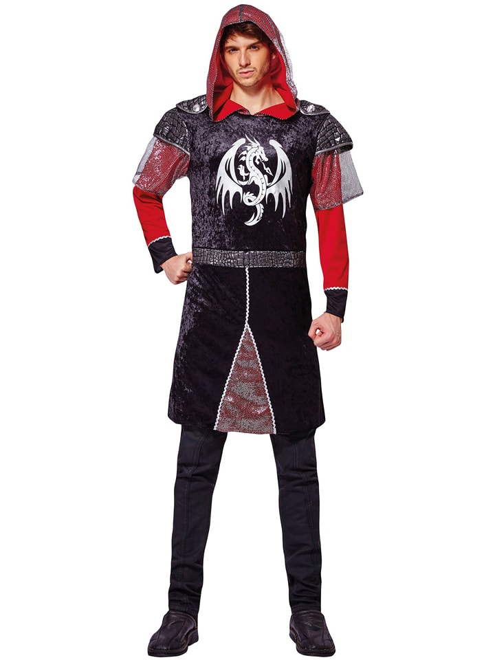 CHAKS Góra kostiumu "Dragon knight" w kolorze czarno-czerwonym rozmiar: L