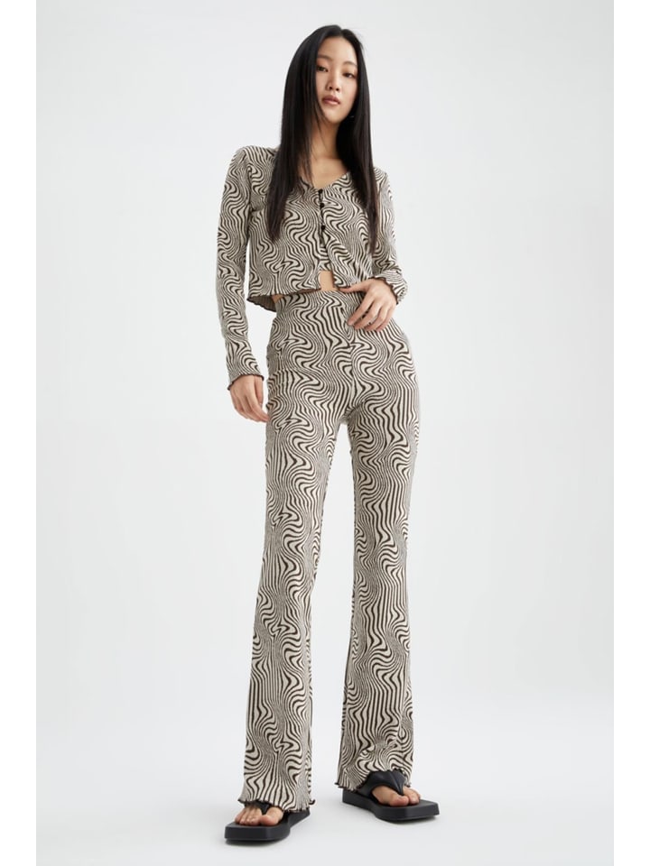 DeFacto Spodnie w kolorze brązowo-beżowym rozmiar: L