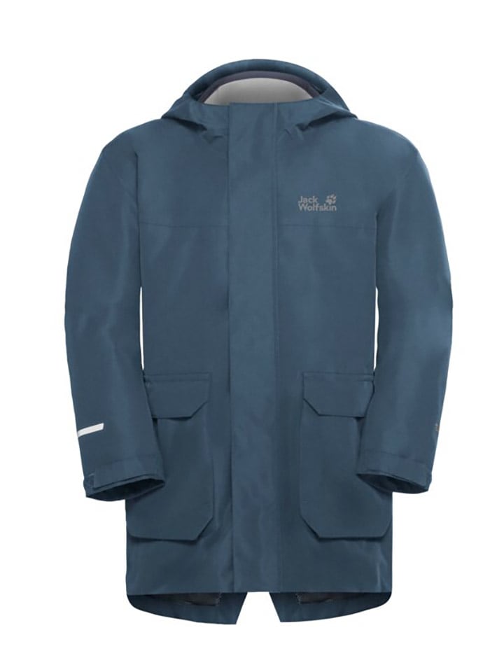 Jack Wolfskin Kurtka funkcyjna 3w1 "Canvey" w kolorze granatowym rozmiar: 152