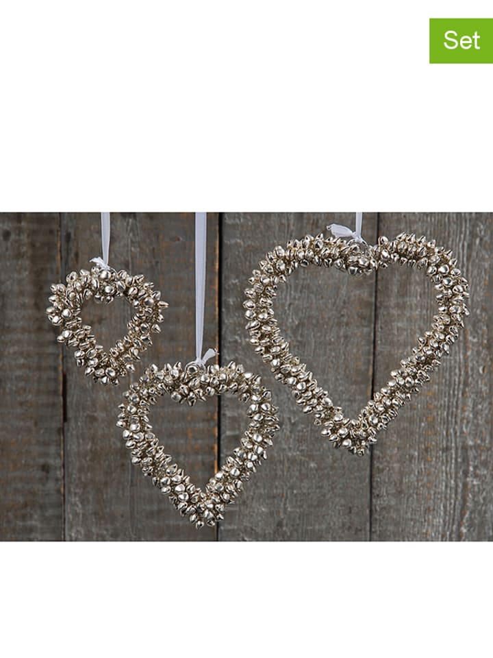 Boltze Zawieszki dekoracyjne (6 szt.) "Little Bell" w kolorze srebrnym rozmiar: onesize