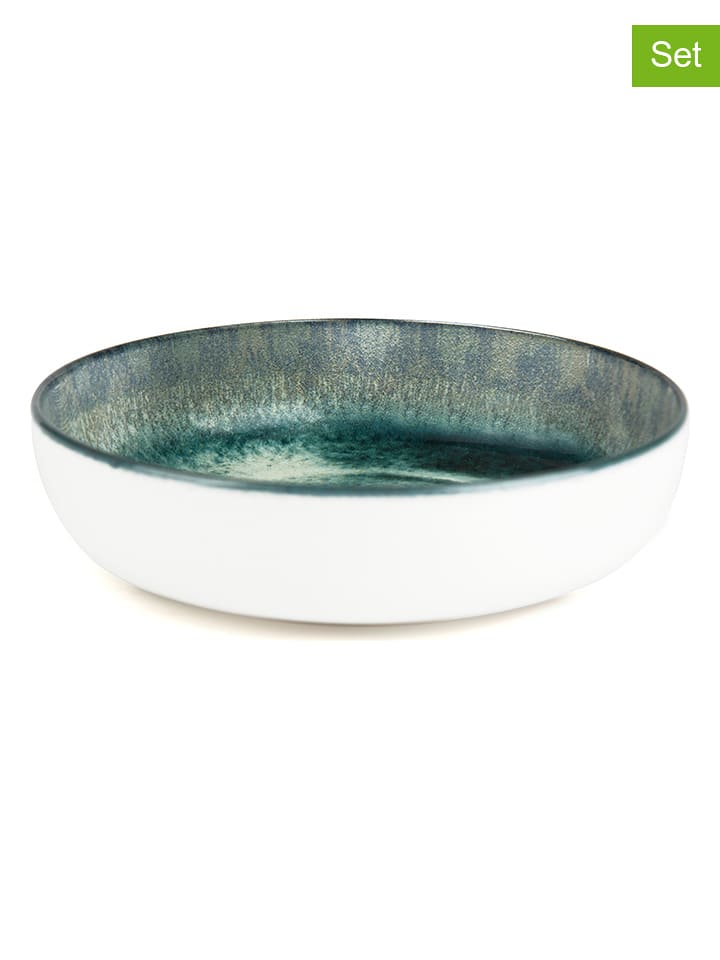 Trendy Kitchen by EXCÉLSA Talerze głębokie (6 szt.) "Atena" w kolorze turkusowym - Ø 18 cm rozmiar: onesize