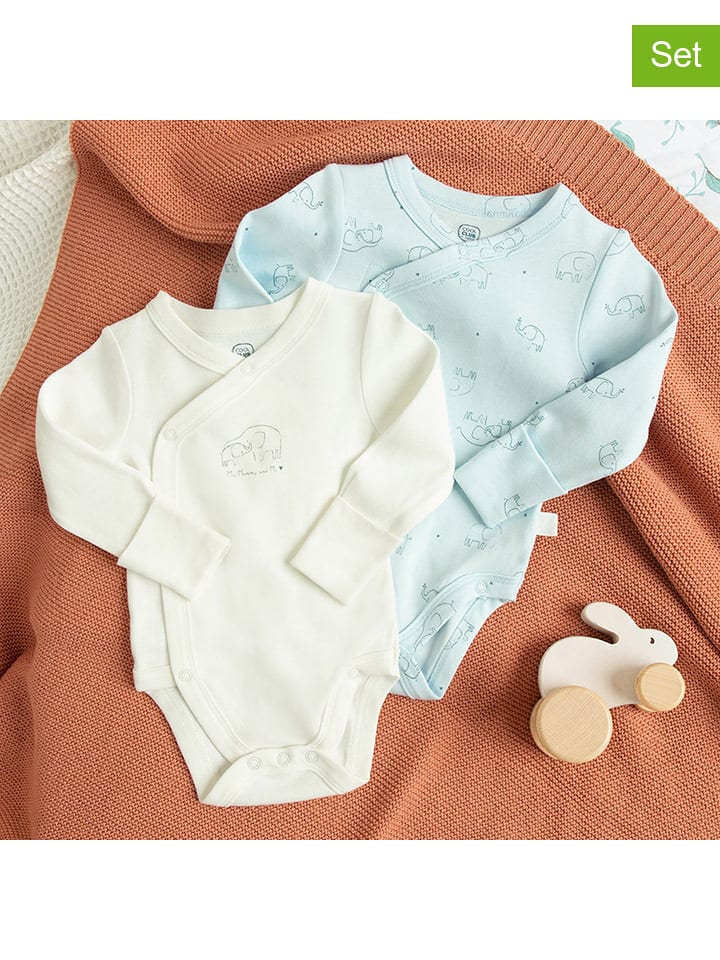 COOL CLUB Body (2 szt.) w kolorze kremowym i błękitnym rozmiar: 62