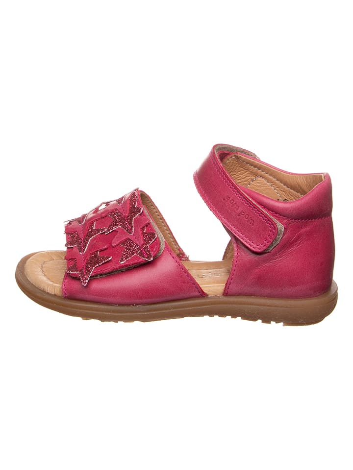 POM POM Skórzane sandały w kolorze różowym rozmiar: 32