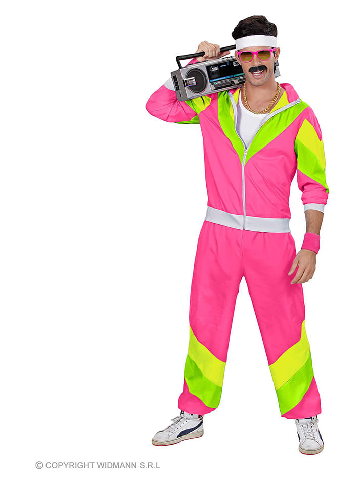 Carnival Party 2-częściowy kostium w kolorze różowo-zielonym rozmiar: 3XL