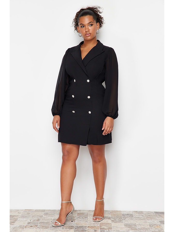 trendyol Sukienka w kolorze czarnym rozmiar: 46