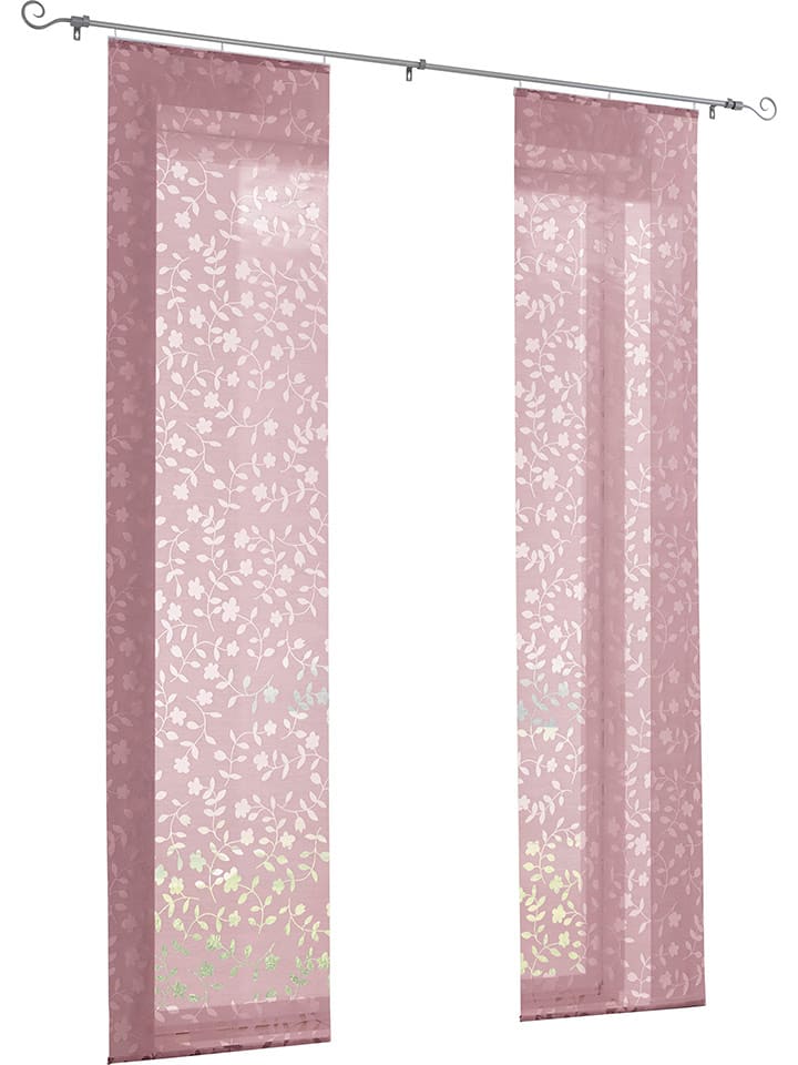 heine home Zasłona przesuwna w kolorze jasnoróżowym rozmiar: 175x57 cm