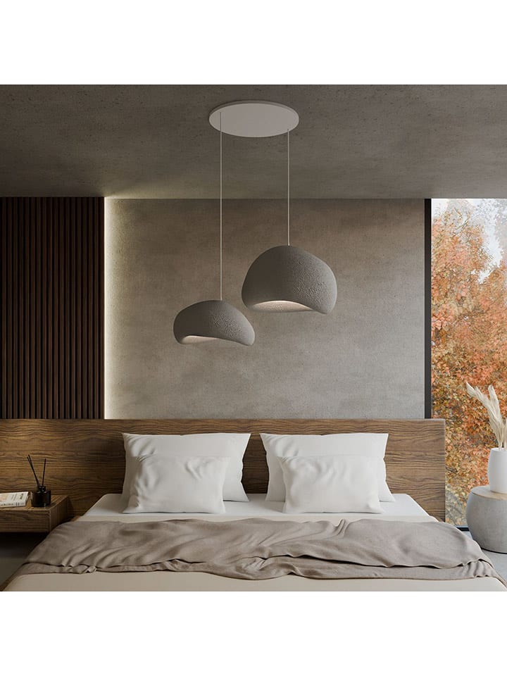 ABERTO DESIGN Lampa wisząca w kolorze szarym - 75 x 120 cm rozmiar: onesize