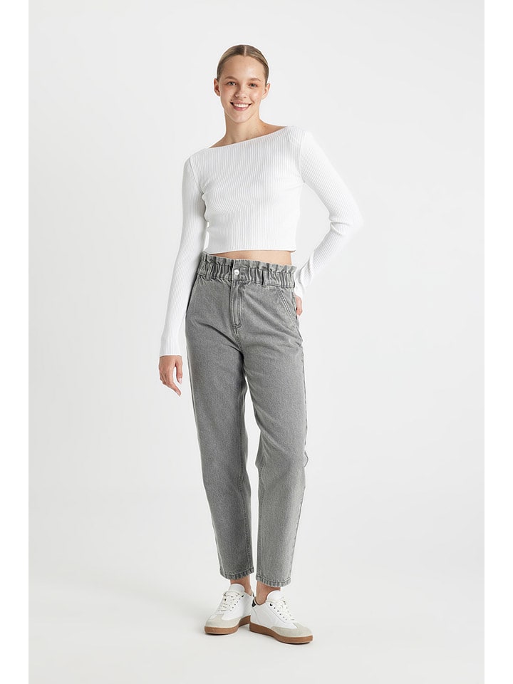 DeFacto Dżinsy - Tapered fit - w kolorze szarym rozmiar: 36