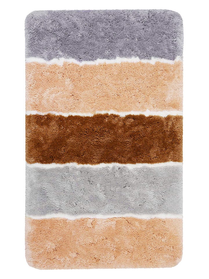 Homie Living Dywanik łazienkowy "Rio Marina" w kolorze szaro-jasnobrązowym rozmiar: 55x65 cm