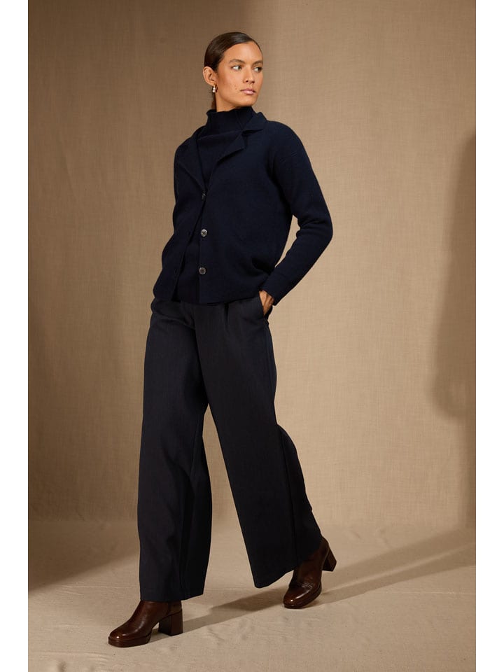 Perfect Cashmere Kaszmirowy kardigan "Nessa" w kolorze granatowym rozmiar: XXL