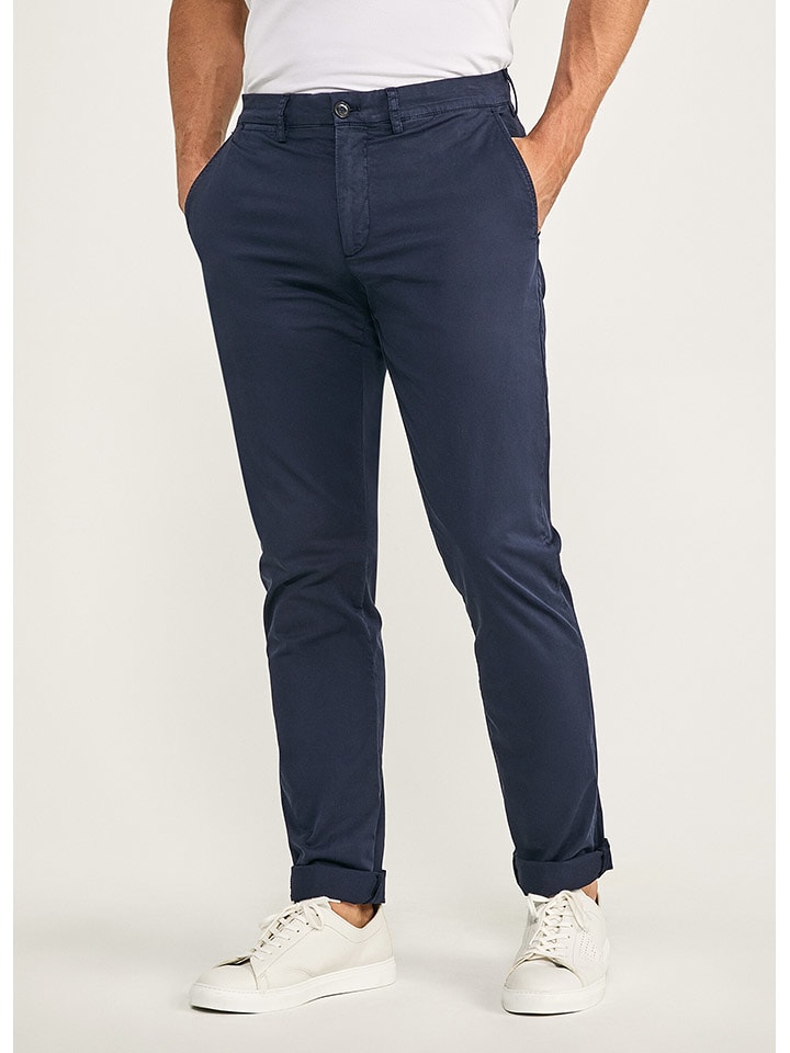 Façonnable Spodnie chino w kolorze granatowym rozmiar: 52