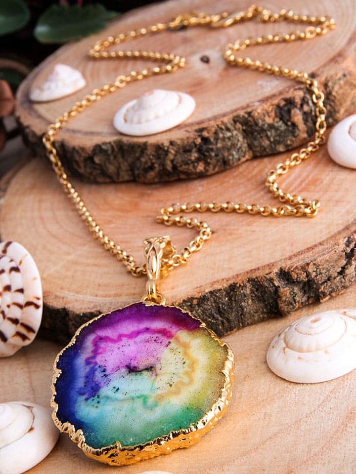 Pierres delicates Pozłacany naszyjnik z zawieszką - dł. 45 cm rozmiar: onesize