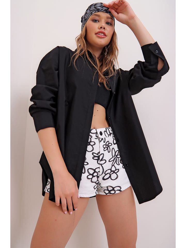 trendyol Bluzka w kolorze czarnym rozmiar: M