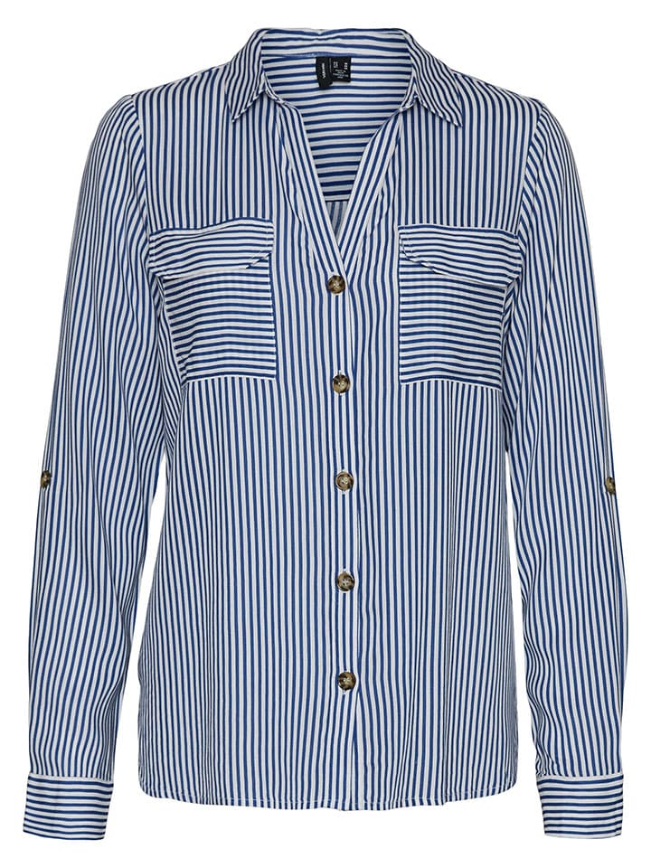 Vero Moda Koszula w kolorze niebiesko-białym rozmiar: M