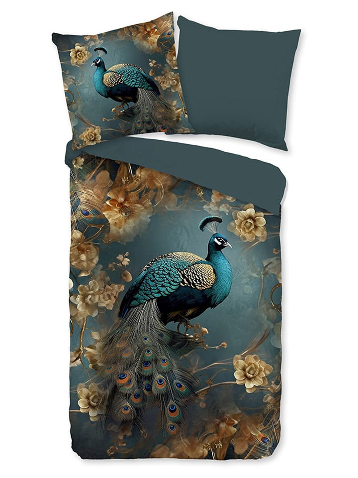 Pure Komplet pościeli "Savaya" w kolorze morskim z mikrofibry rozmiar: 240x220 cm