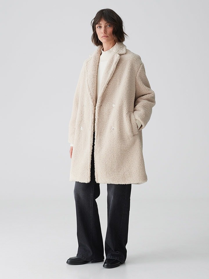 OPUS Płaszcz zimowy "Honise" w kolorze beżowym rozmiar: 40