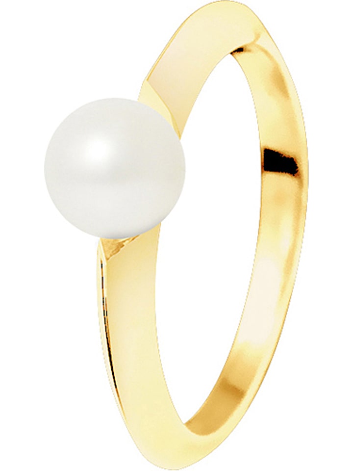 Pearline Złoty pierścionek z perłą rozmiar: 58