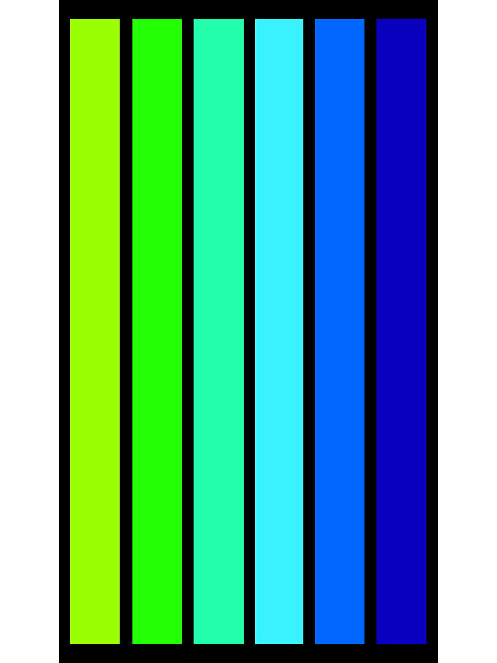 Le Comptoir de la Plage Ręcznik plażowy "Happy" w kolorze zielono-niebieskim - 175 x 100 cm rozmiar: onesize