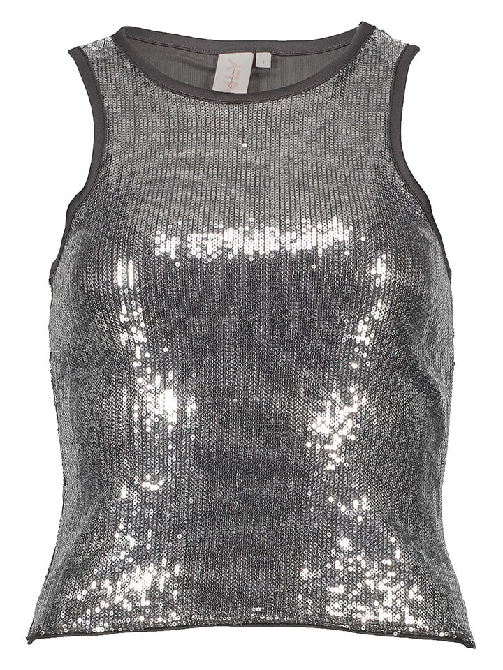 ONLY Top w kolorze srebrnym rozmiar: XS