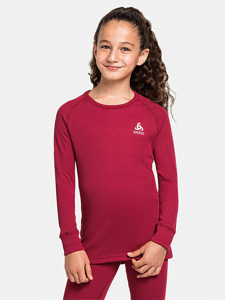 Odlo Podkoszulek funkcyjny "Active Warm Eco" w kolorze czerwonym rozmiar: 116