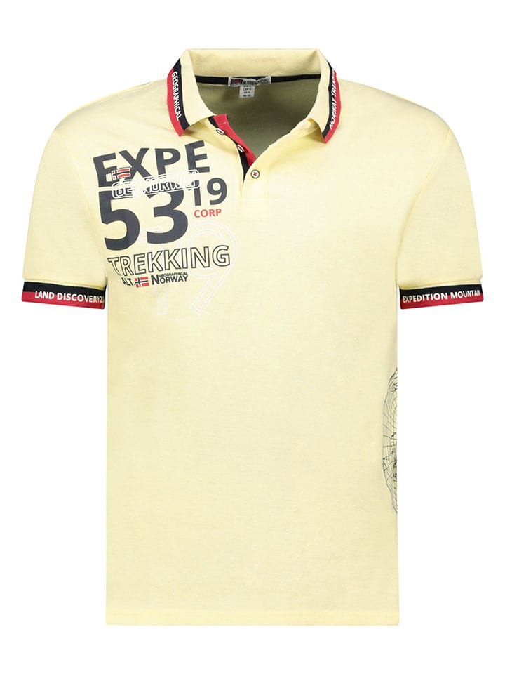 Geographical Norway Koszulka polo "Krug" w kolorze żółtym rozmiar: M