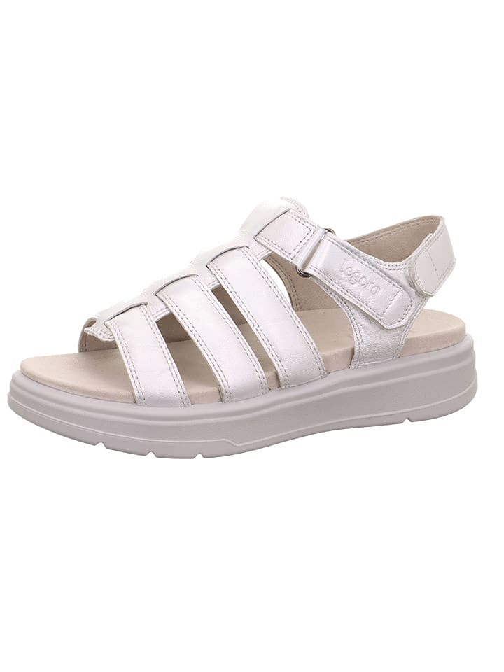 Legero Skórzane sandały "Sunwalker" w kolorze srebrnym rozmiar: 43