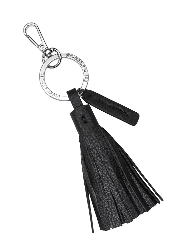 Marc O´Polo Skórzany brelok w kolorze czarnym do kluczy rozmiar: onesize