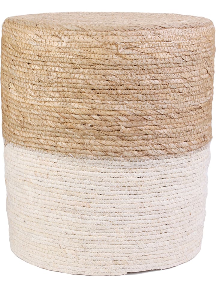 Ethnical Life Puf w kolorze jasnobrązowo-kremowym - wys. 41 x Ø 35,5 cm rozmiar: onesize