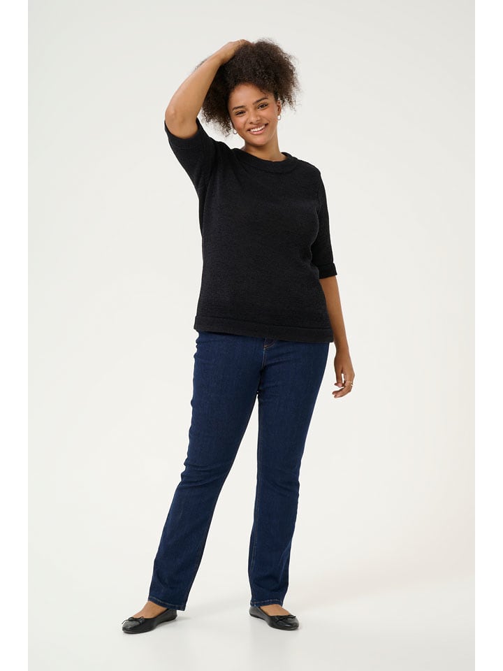 KAFFE curve Sweter "Cevita" w kolorze czarnym rozmiar: S